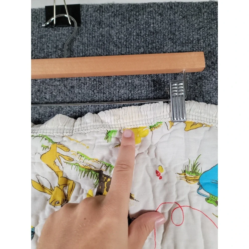 VTG 70s 80s Sears Winnie The Pooh Hundred Acre Woods Quilted Baby Crib Blanket